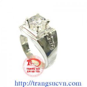 Bạc cao cấp nhẫn nam