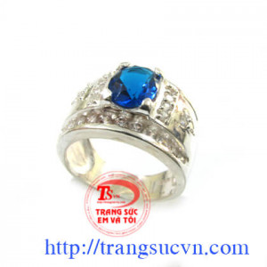 Nhẫn nam đá màu