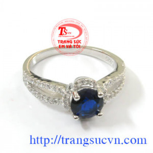 Nhẫn bạc kiểu kim cương