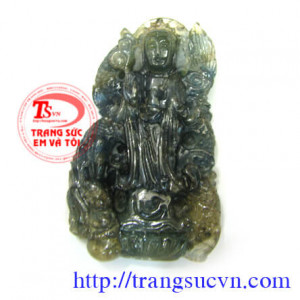 Phật cuộn rồng saphire