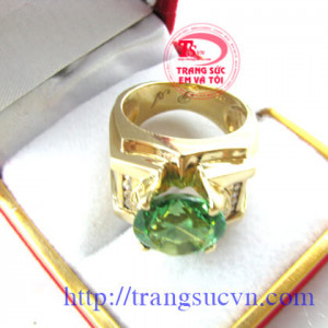 Nhẫn nam Thủy tinh xanh núi lửa chế tác đẹp, chất lượng cao, thương hiệu Em và Tôi, Nhẫn nam gắn đá thiên nhiên cao cấp.