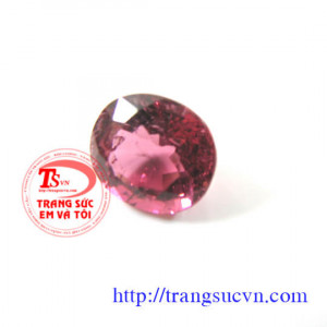 Đá toumaline hồng thiên nhiên 3,9 ct/2 viên