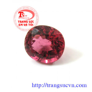 Đá toumaline hồng thiên nhiên 3,9 ct/2 viên