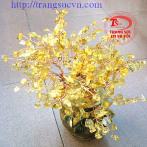 Cây Thạch Anh Vàng Doanh Nhân