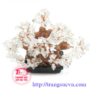 Cây tài lộc thạch anh trắng