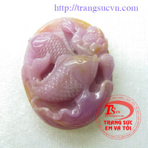 Cá chép và hoa sen Sapphire