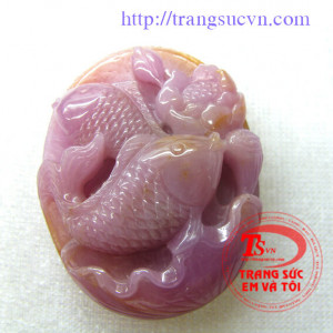 Cá chép và hoa sen Sapphire