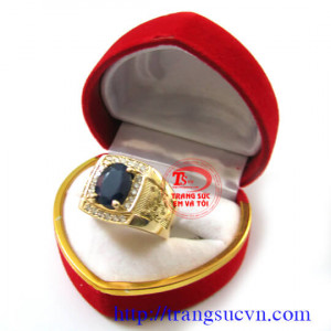 Nhẫn đầu hổ sapphire