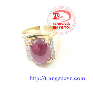 Nhẫn Nam ruby hộ mệnh
