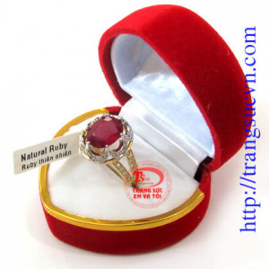 Nhẫn nữ vàng đá ruby