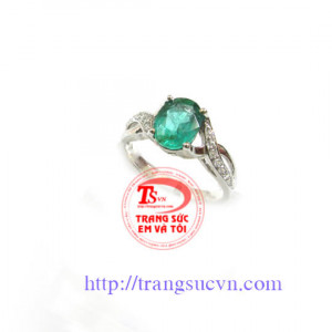  Nhẫn Nữ vàng 18k gắn đá tự nhiên