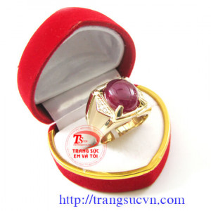 Nhẫn nam ruby đỏ,Nhan nam ruby do,Nhẫn nam ruby,Nhẫn nam