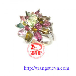Nhẫn nữ Toumaline thiên nhiên
