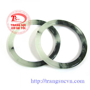 Vòng đôi vuông-ngọc jadeite