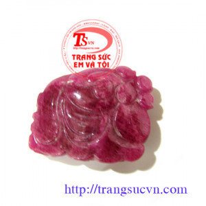 Phật di lặc đá màu đỏ