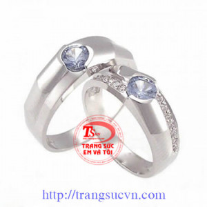 Nhẫn cưới đá quý