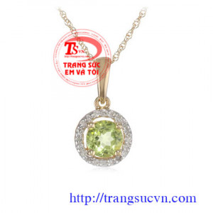Mặt dây chuyền vàng Peridot