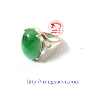 Nhẫn bạc mặt ngọc