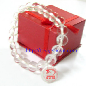 Vòng tay thạch anh trắng 13 ly
