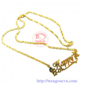Dây chuyền chữ theo tên vàng