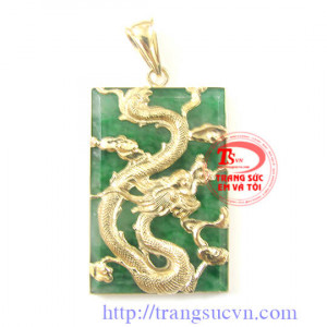 Mặt dây nam rồng vàng