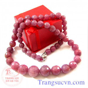 Chuỗi vòng cổ đá ruby 