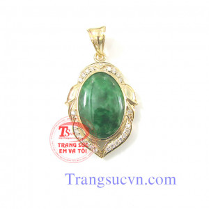 Mặt dây ngọc cẩm thạch,Mặt ngọc bọc vàng