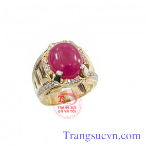 Nhẫn nam ruby trong Nhẫn được chế tác trên chất liệu vàng tây gắn đá ruby thiên nhiên   Sản phẩm có giấy kiểm định đá quý và giấy kiểm định vàng lèm theo sản phẩm.