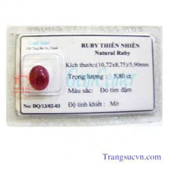 Ruby Lục yên Ép vỉ kiểm định