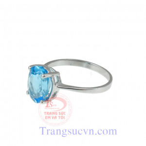 Nhẫn topaz màu xanh Nhẫn topaz vàng trắng Nhẫn được chế tác trên chất liệu vàng trắng 14k gắn đá topaz thiên nhiên màu xanh. Sản phẩm được đặt theo size tay và đặt theo yêu cầu. Nhẫn nữ vàng trắng đá topaz thiên nhiên có giấy kiểm định đá quý và giấy kiểm