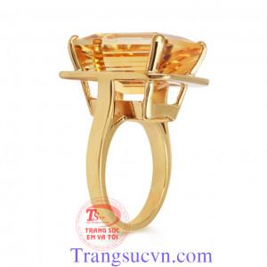 Nhẫn Citrine vàng tây