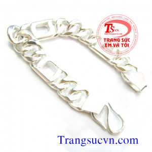 Lắc tay bạc to, lắc nam đẹp  Dài: 22,50 cm Rộng: 1,60 cm Tổng trọng lượng: 27,70 chỉ