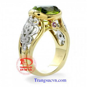 Nhẫn nam đúc gắn peridot