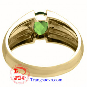Nhẫn nam peridot vàng đẹp