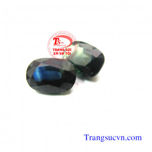 Cặp sapphire thiên nhiên 100%
