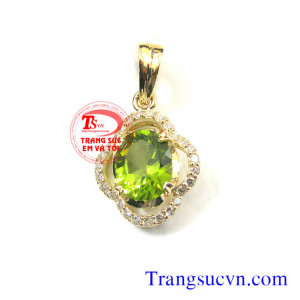Mặt dây đá peridot đẹp