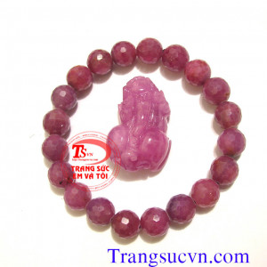Bộ trang sức ruby tỳ hưu vòng tay ruby