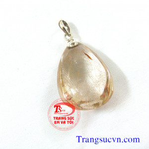 Đá thạch anh tóc  Mặt thạch anh tóc thiên nhiên được chế tác trên chất liệu:  - Đá Thạch anh tóc thiên nhiên 100%  - Móc được làm bằng bạc ta  - Bán toàn quốc  - Thanh toán an toàn  - Giao hàng tận nơi và thanh toán khi nhận hàng.