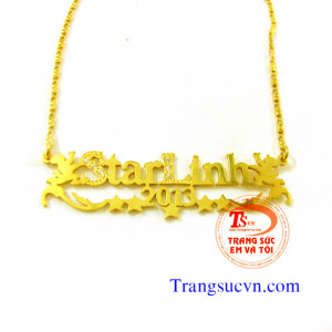 Bán Dây chuyền chữ vàng tây 18k,Giá day chuyen chu vang 18k,Có giấy kiểm định® Dây chuyền chữ vàng tây 18k và vàng day chuyen chu vang 18k, bán toàn quốc Trangsucvn.com -Website chuyên Trang sức Nam Nữ.Vàng bạc,quý,ngọc.,Đặt hàng tại Trang Sức Em Và Tôi