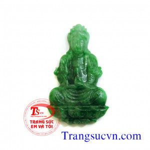 Phật quan âm ngọc Jadeite  Đặc điểm khoáng vật:  Công thức : NaAl(Si2O6)  - Tên khoáng vật: Jadeite (ngọc cẩm thạch) - Độ cứng Mohs: 6,5 ~7/10 - Chiết suất: 1.666~1.680 - Tỉ trọng: 3.34  ( Giấy chứng chỉ đá quý) Các công ty kiểm định đá quý hà nội. Xem>>>