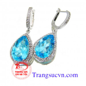 Vàng tây đá quý Hoa tai topaz vàng trắng Hoa tai đá topaz , Hoa tai vàng trắng Và gắn đá topaz thiên nhiên với màu xanh đầy ý nghĩa:  Hoa tai vàng trắng Topaz nhưng hiện nay trên thị trường đa số topaz có màu xanh do xử lý bằng phóng xạ phát triển vào   n