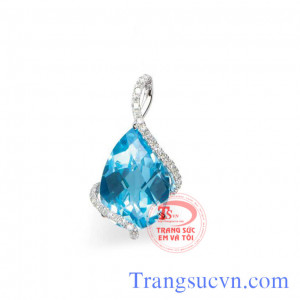 Mặt dây chuyền đẹp vàng trắng Mặt dây vàng tây gắn đá quý Topaz thiên nhiên với màu xanh nước biển đẹp hợp với trang sức hộ mệnh.   Đá Topaz thiên nhiên có thể chế tác theo yêu cầu của bạn.  Vàng tây 10k, vàng 12k, vàng 14k, vàng 18k làm theo yêu cầu của