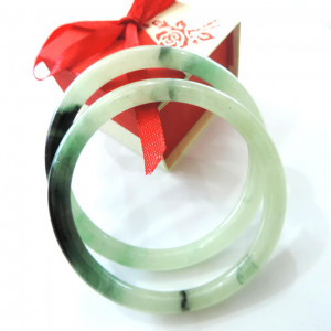 Vòng ngọc cẩm thạch thiên nhiên đôi