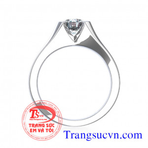 Nhẫn vàng trắng kim cương  Nhẫn nữ kim cương đính hôn Nhẫn đính hôn vàng trắng gắn đá kim cương   Nhẫn có kèm theo giấy kiểm định Kim cương   Giấy kiểm định vàng   Giấy bảo hành: 1 năm  Nhận đặt nhẫn đính hôn theo yêu cầu trên toàn quốc, đặt hàng online,