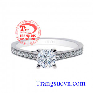 Nhẫn đính hôn,nhan dinh hon,NHAN DINH HON,nhan vang trang,kim cuong tự nhiên,vàng 10k 14k 18k