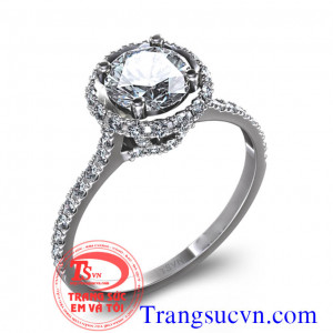 Nhẫn đính hôn,nhan dinh hon,NHAN DINH HON,nhan vang trang,kim cuong tự nhiên,vàng 10k 14k 18k