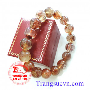 Vòng thạch anh tóc đỏ đẹp