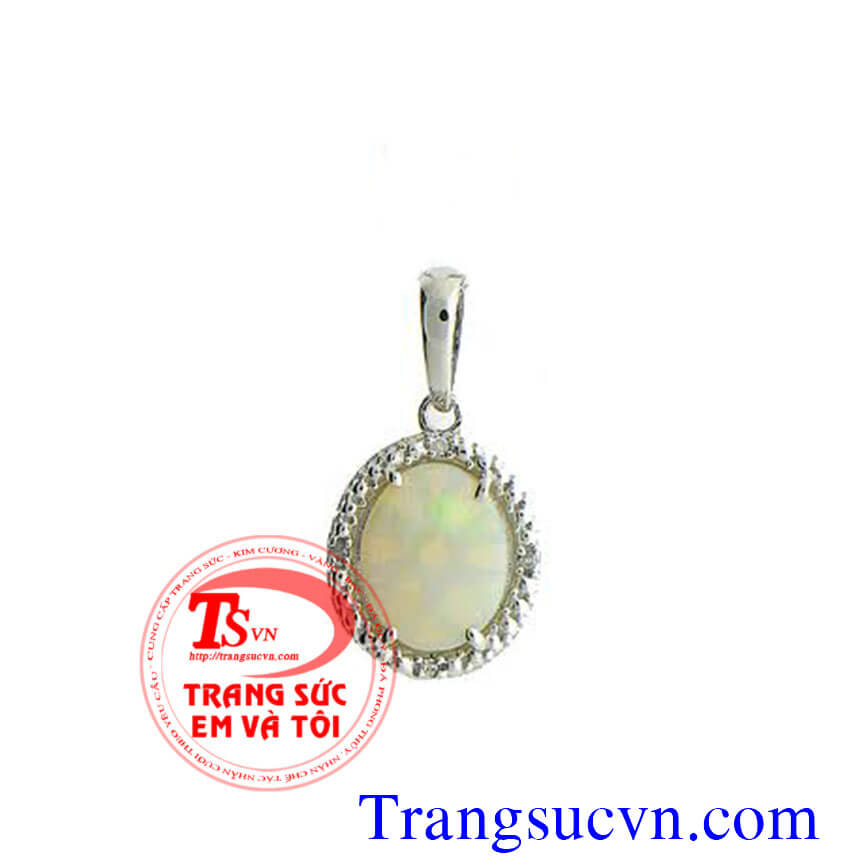 Mặt opal tự nhiên vàng trắng