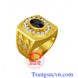 Nhẫn nam vàng tây,nhan vang tay,nhan da quy 18k,nhan đẹp,nhan moi nhat