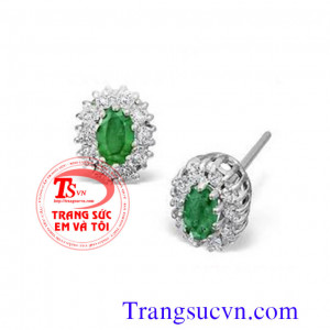 Đôi hoa tai Emeral kim cương,Hoa emerald vuông vàng tây,hoa emerald,doi emerald,hoa vang,emerald thien nhien,hoa ngoc luc bao,ngoc bao